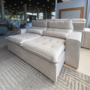 Sofá Retrátil e Reclinável Três Lugares MLXSOF0016 (2,10) 