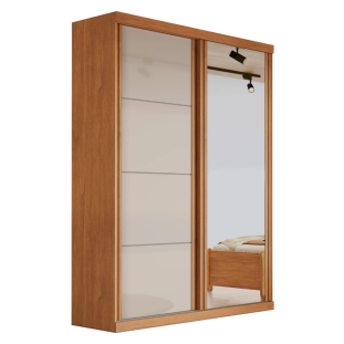 Armário 2P c/Espelho Nature / Off White MBIA2P0059