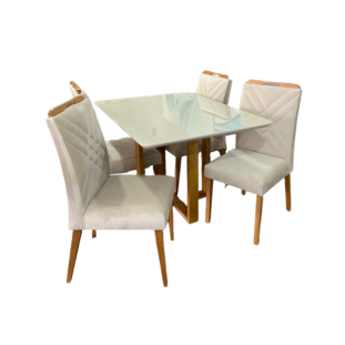 Sala de Jantar com Mesa de 1,20 e Quatro Cadeiras MLXCAD0001EMLXMJA0001