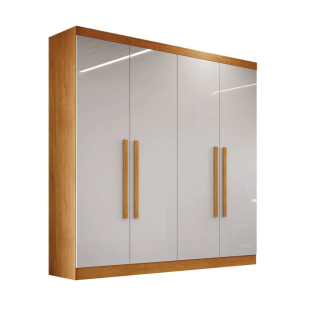 Guarda Roupa 4 Portas Nature/ Off White MBIA4P0016