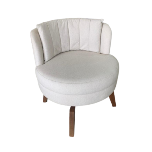 POLTRONA GIRATORIA EM LINHO M99POL0102