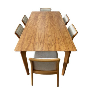 Sala de Jantar com Mesa TP madeira  e Seis Cadeiras Completa 1,80 x 0,90 MEDMJA0010EMIVCAD0085