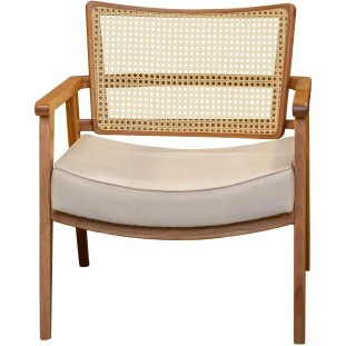 Poltrona  de Madeira com Telinha Natural Linho MVOPOL1627