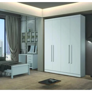 Guarda Roupa 4 Portas Branco MBIA4P0017