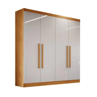 Guarda Roupa 4 Portas Nature/ Off White MBIA4P0016