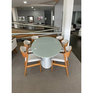 Sala de Jantar com Mesa 1,80 e seis Cadeiras Completa MKIMJA0039EM99CAD0343