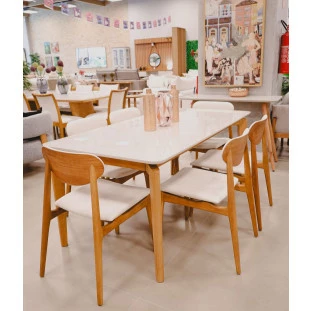 SALA DE JANTAR 6 LUGARES 1,80 X 0,90 - MTVBJA0013EMTVTMP0010EMTVCAD0031